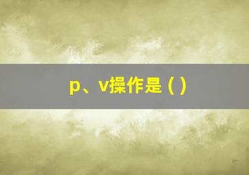 p、v操作是 ( )